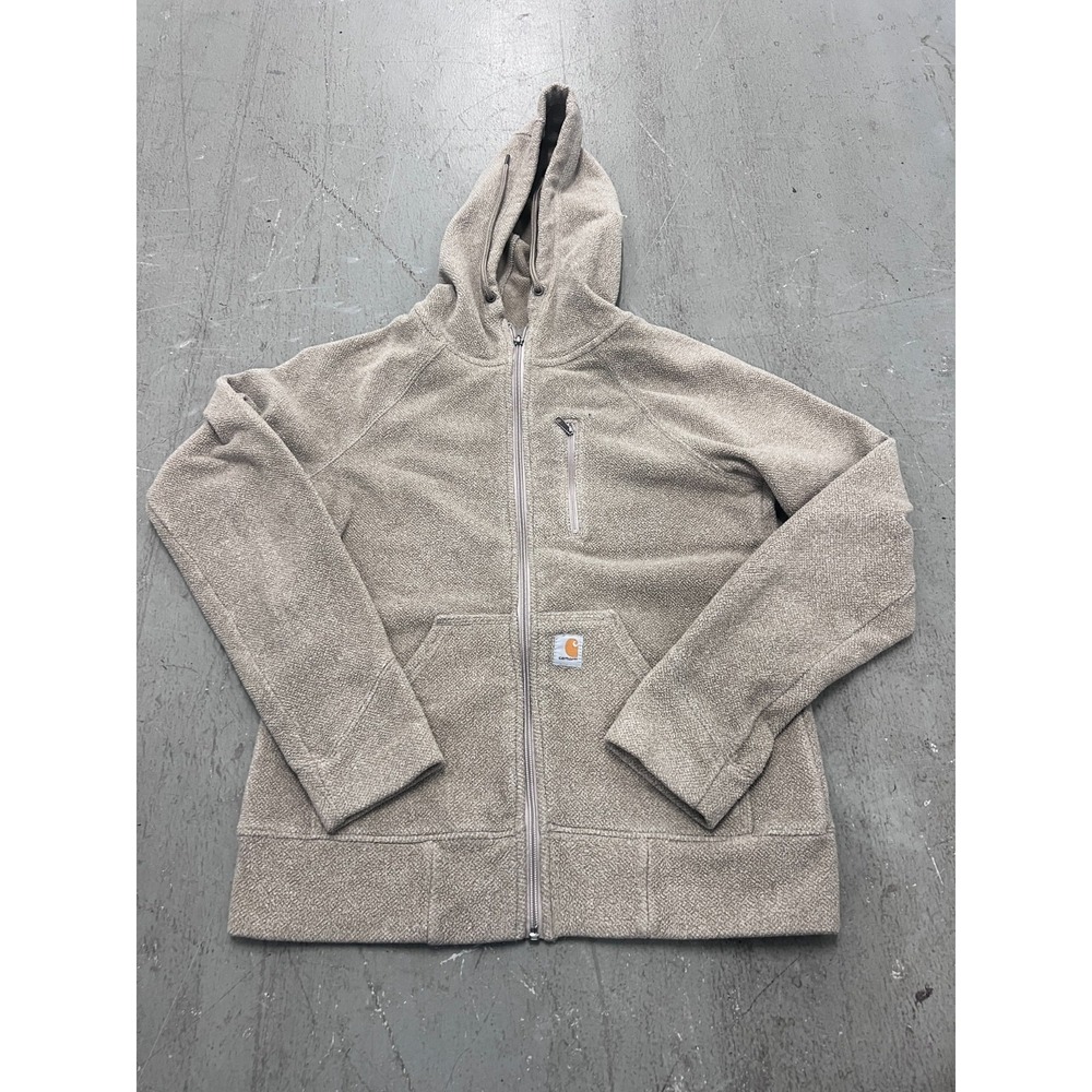Carhartt Hoodie Womens XS 0-2 Gray Sherpa Fleece Full Zip Raglan Sleeve Outdoor
